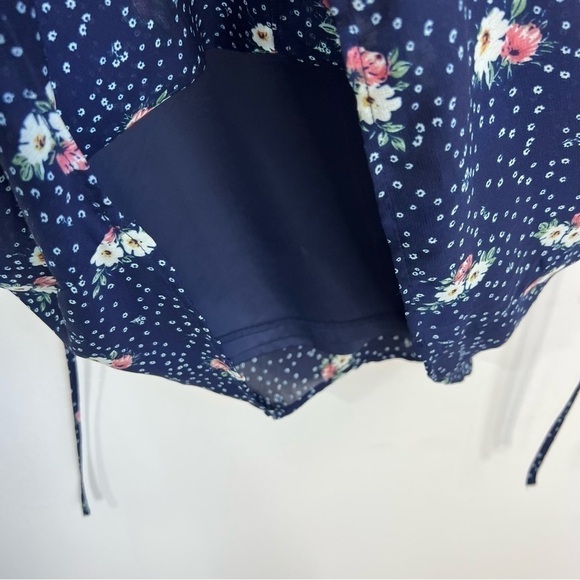 Angeleye London Blue Floral Ruffle Mini Dress 6 - Picture 9 of 11